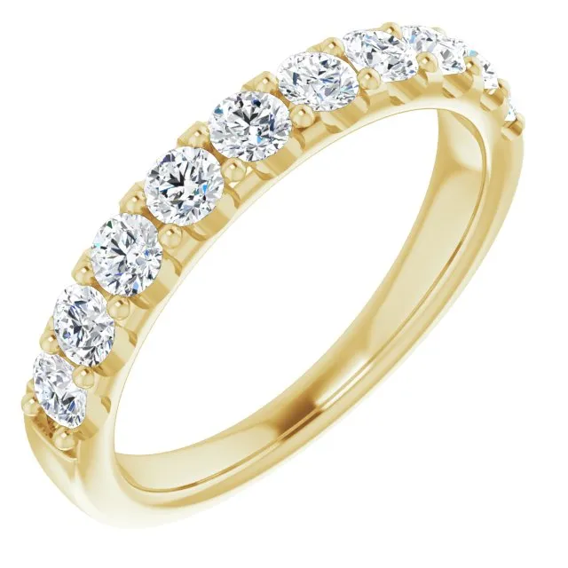 0.75 ct.  Round Cut Diamond Wedding Band Classic Anniversary ring