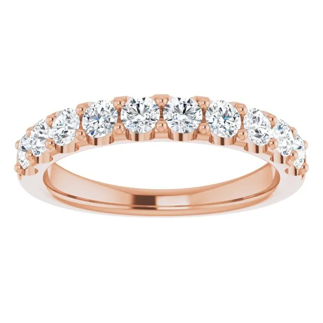 0.75 ct.  Round Cut Diamond Wedding Band Classic Anniversary ring