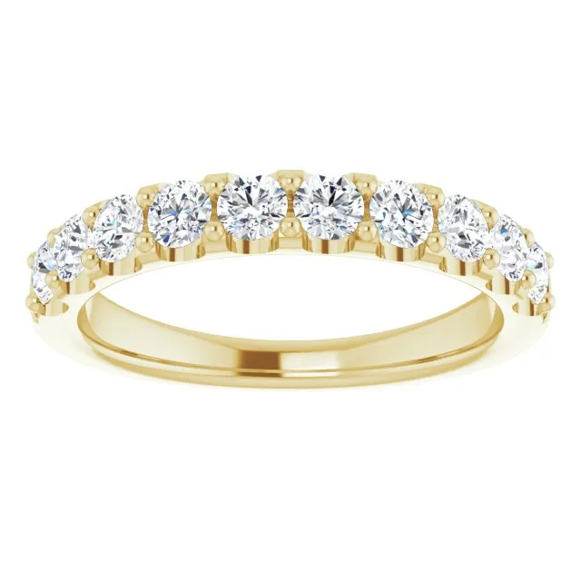 0.75 ct.  Round Cut Diamond Wedding Band Classic Anniversary ring