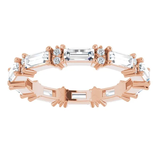 1.88 ct. Straight Baguette & Round Diamond Eternity Band