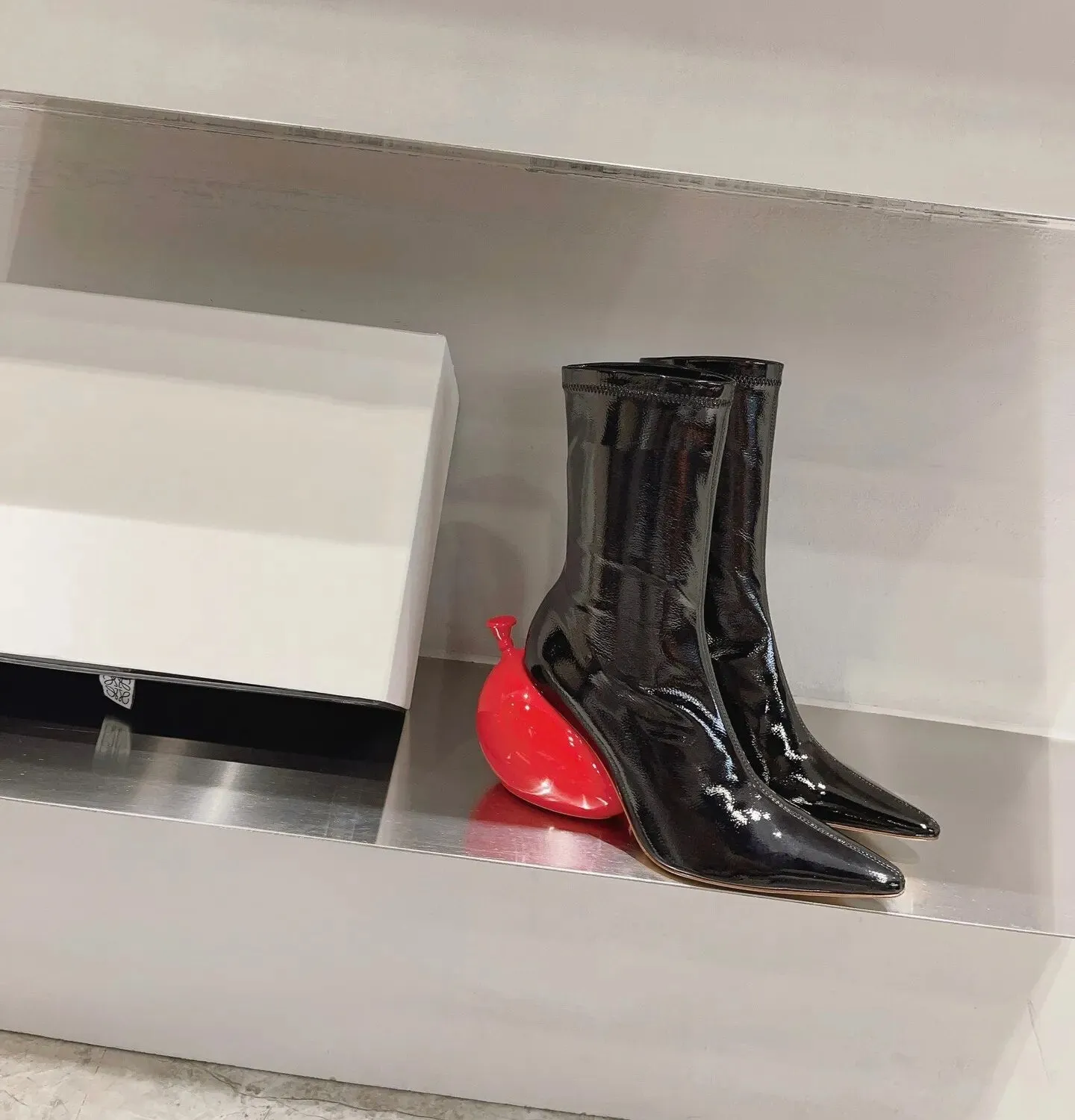 Elegant Zipper Ball Heel Ankle Boots