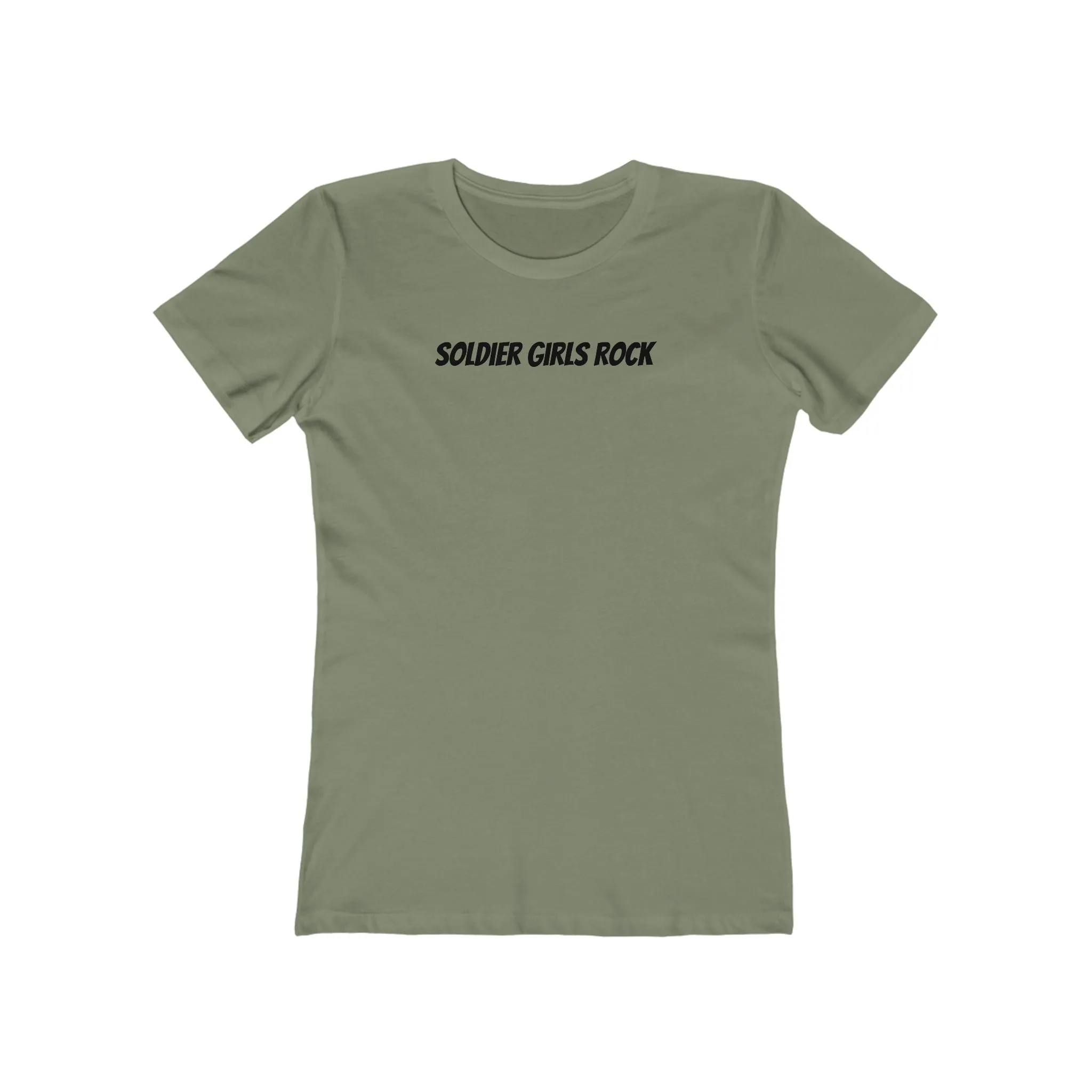 Empowering Women's Boyfriend Tee - 'Soldier Girls Rock'