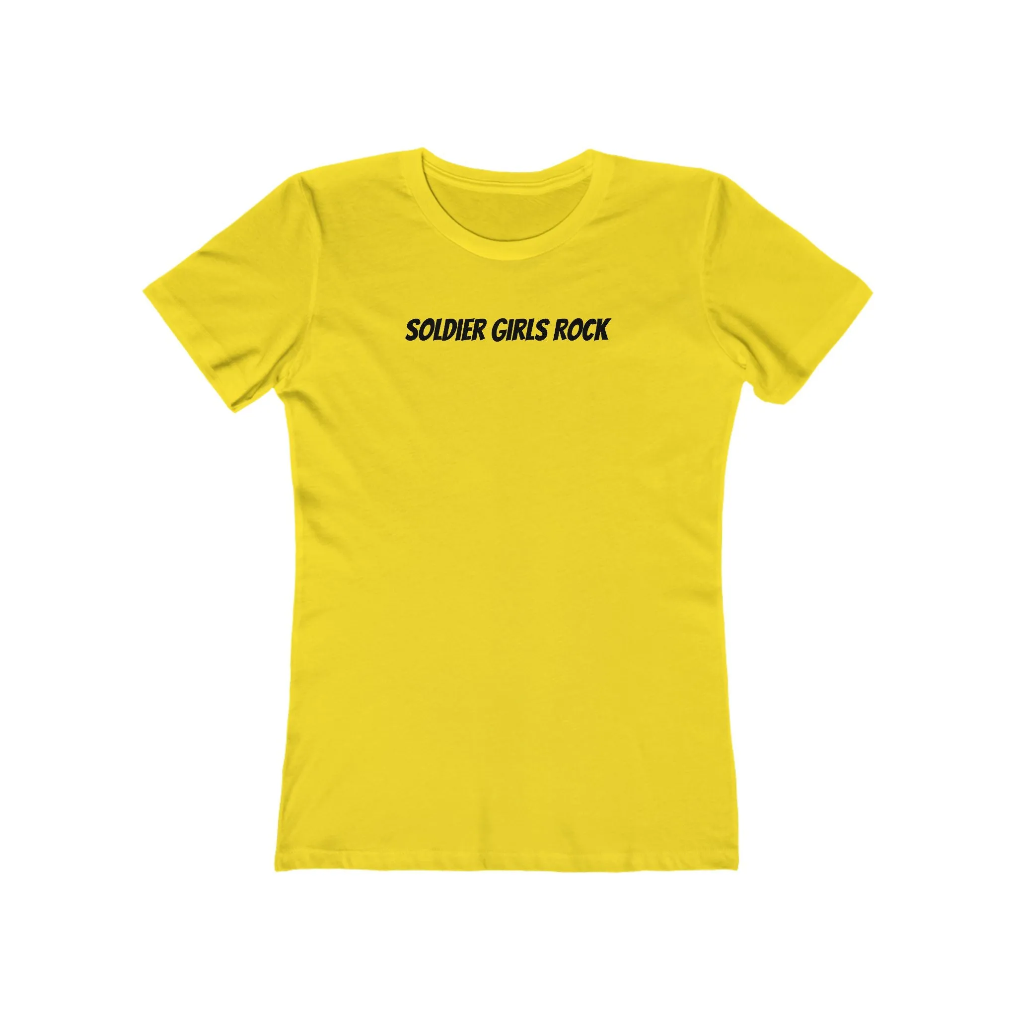Empowering Women's Boyfriend Tee - 'Soldier Girls Rock'
