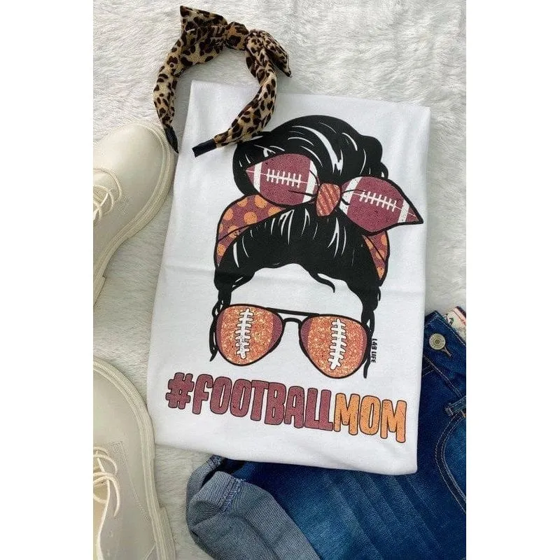 Hashtag Football Mom T-shirt