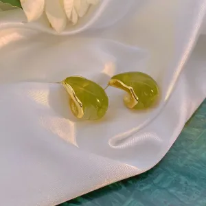 Just Lil Things Green Pin Earrings jlt11330