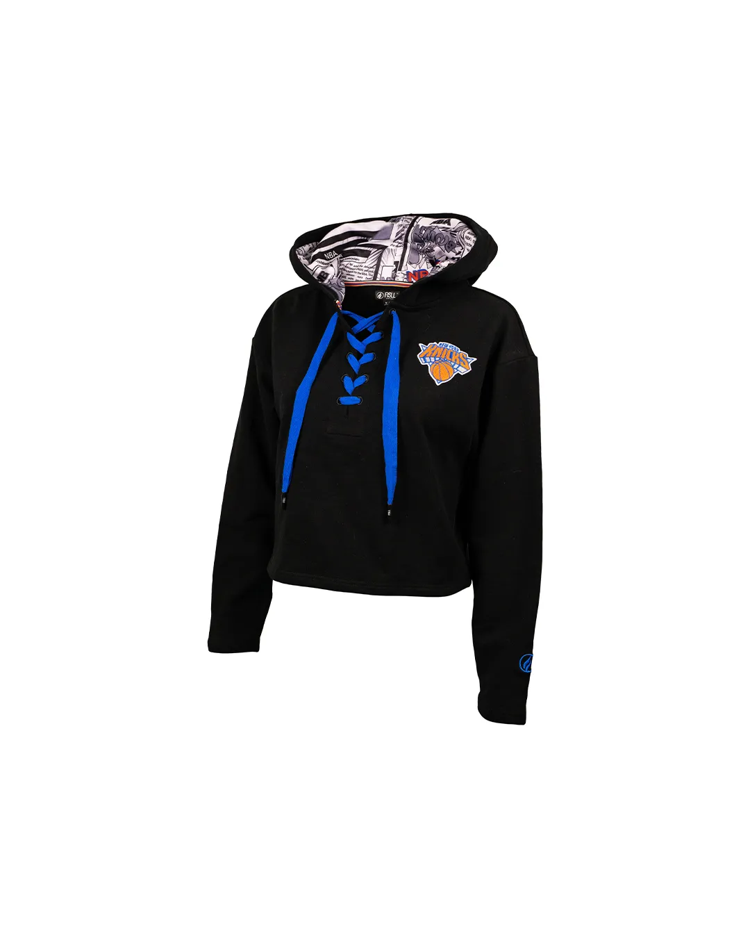 Knicks Women's Lace-up Cropped Hoodie