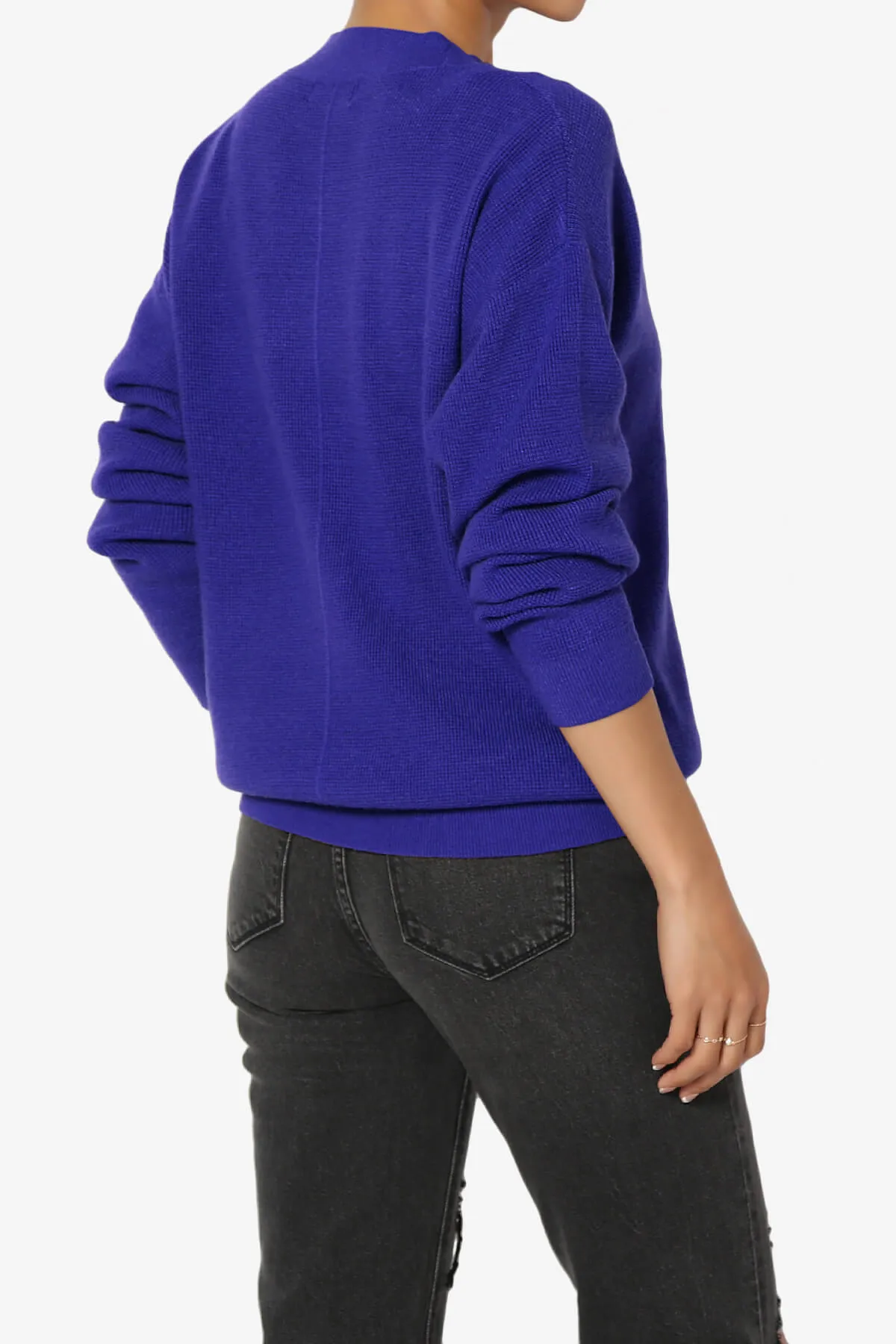 Nicky Micro Waffle Viscose Knit Cardigan PLUS