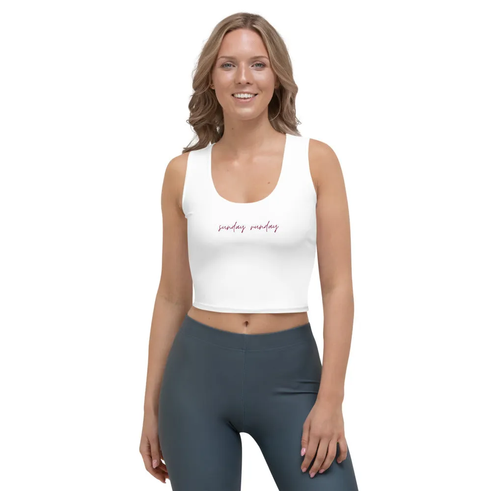 "Sunday Runday- BURGUNDY" Crop Top