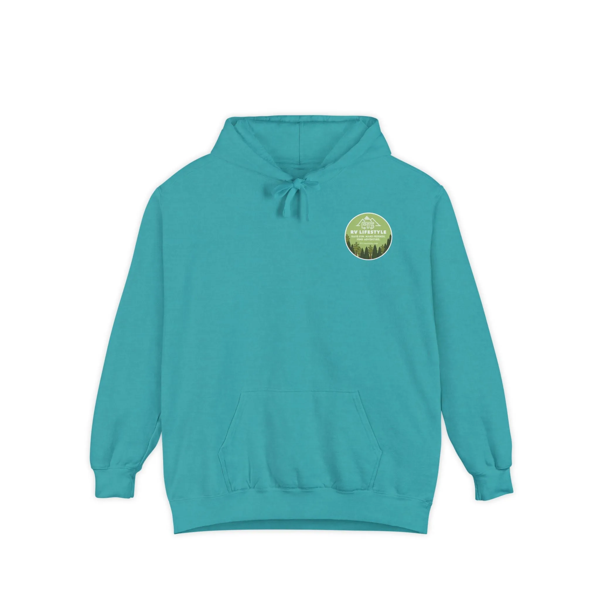 RV Community Forest Garment-Dyed Unisex Hoodie - Cozy Outdoor Vibes