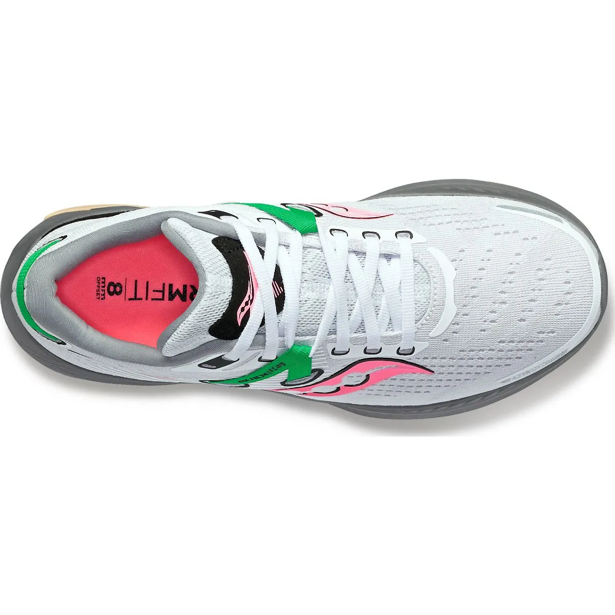 Saucony Guide 16 (Womens) - White/Gravel