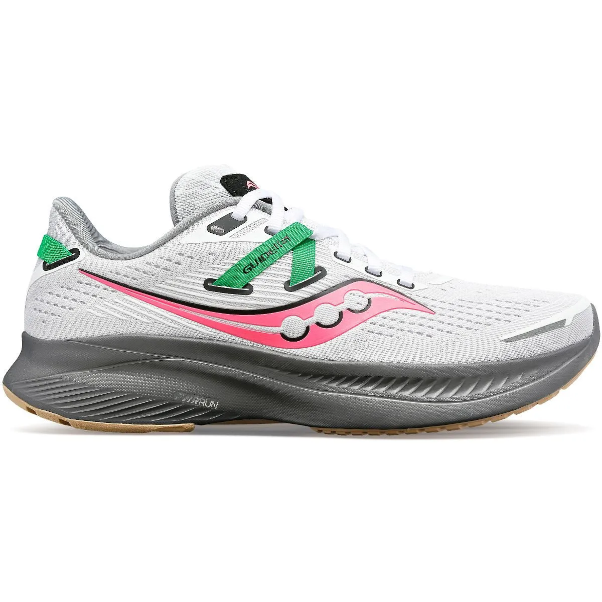 Saucony Guide 16 (Womens) - White/Gravel