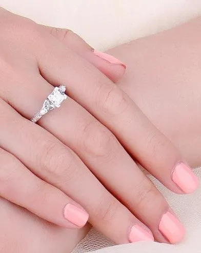 Simulated Diamond Elegant Ring