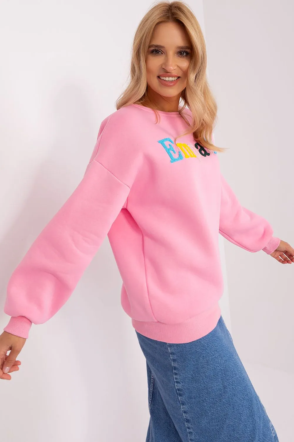 Stylish Women's Empathy Pullover Sweatshirt with Bold Pattern