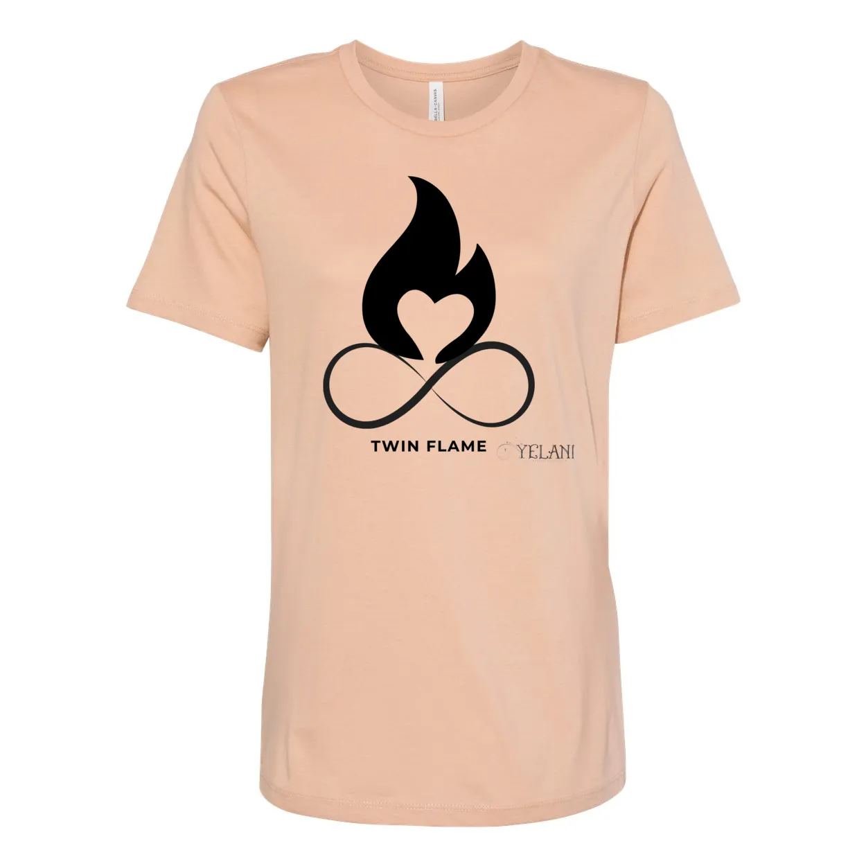 Twin Flame Women's Relaxed Jersey Tee – 100% Cotton, Inspirational Design