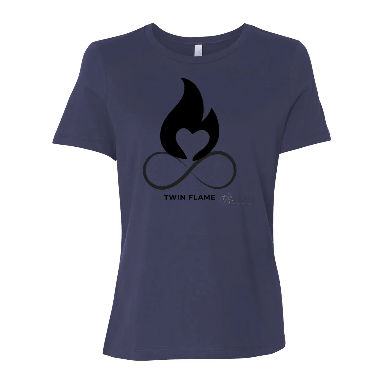 Twin Flame Women's Relaxed Jersey Tee – 100% Cotton, Inspirational Design