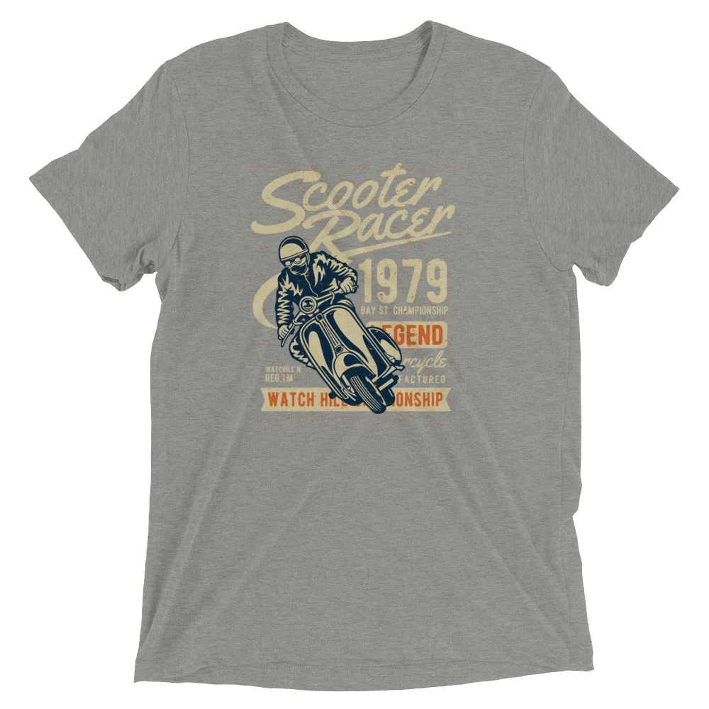 Watchill’n ‘Scooter Racer’ Unisex Short Sleeve t-shirt (Creme/Rust)