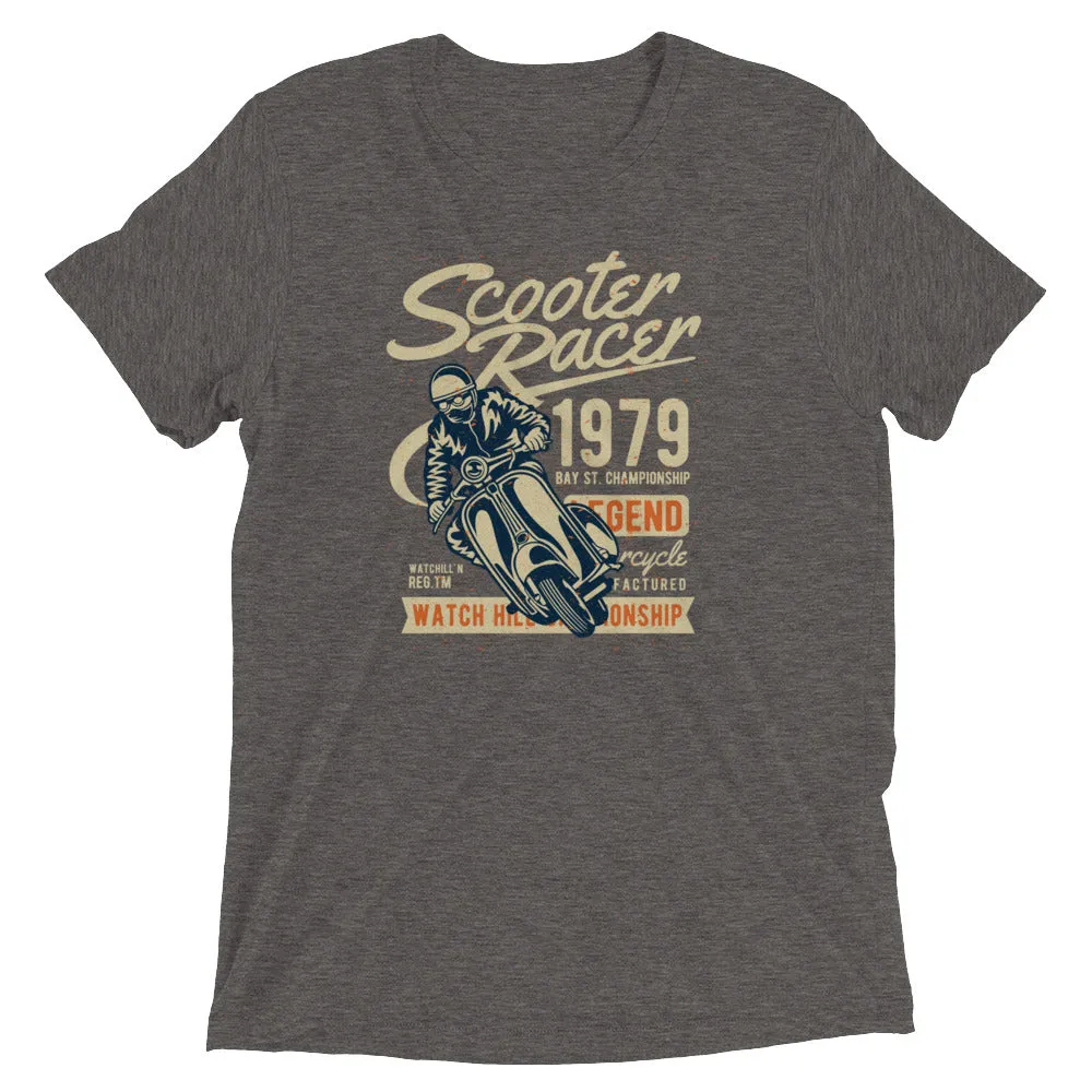 Watchill’n ‘Scooter Racer’ Unisex Short Sleeve t-shirt (Creme/Rust)