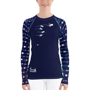 Whale Sharking Women's Rash Guard
