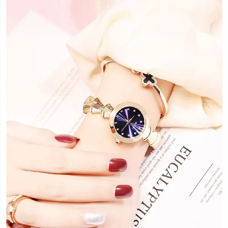 Women's Watch purple dial Retro Fashion Bracelet elegant watch